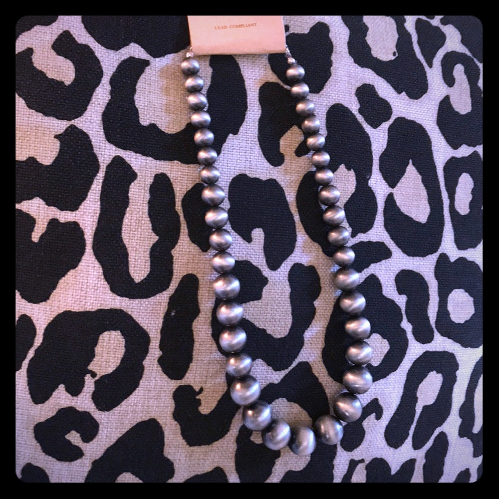Short Faux Navajo pearl necklace